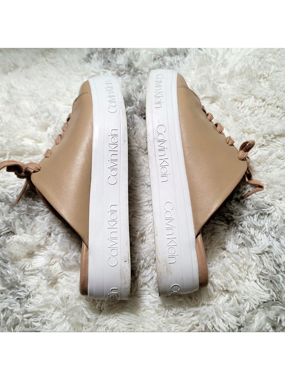 Calvin Klein Jackay Platform Shoes in Nude Size 7.5 - Picture 7 of 8